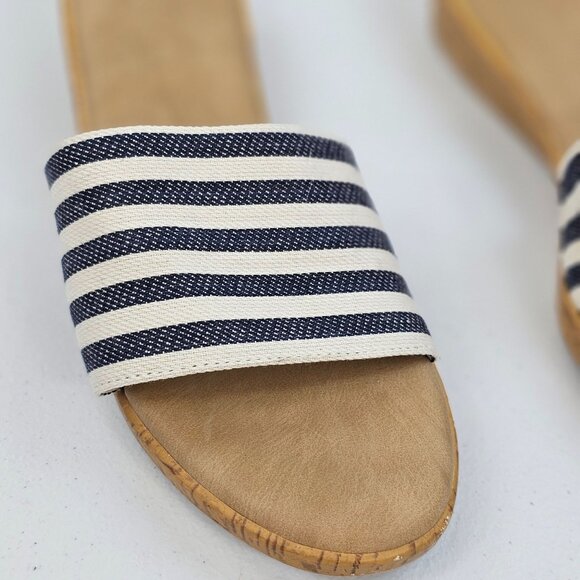 Dress Barn 8.5M Sandal Slide 1.5" Wedge Heel Summer Cute Fun Simple Slip-On Shoe - Picture 5 of 15